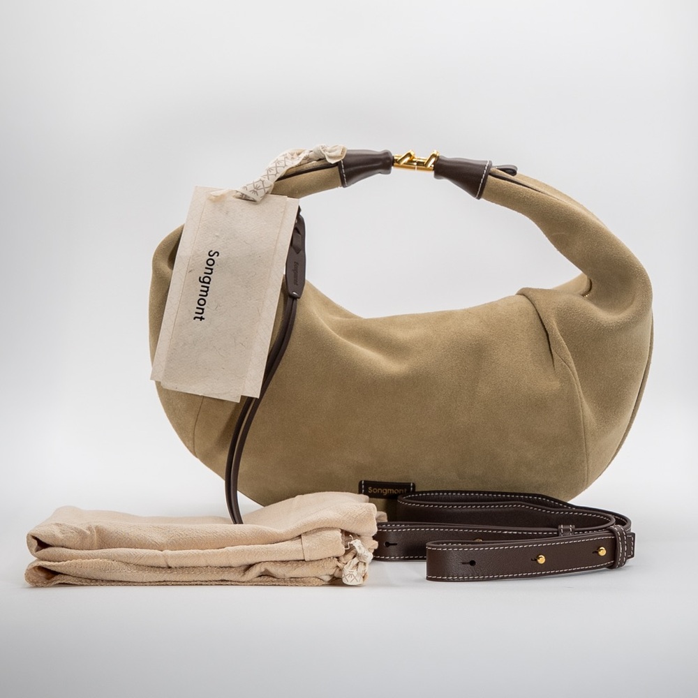 Songmont Large Luna Hobo Bag Dune Suede - Picture 5 of 12